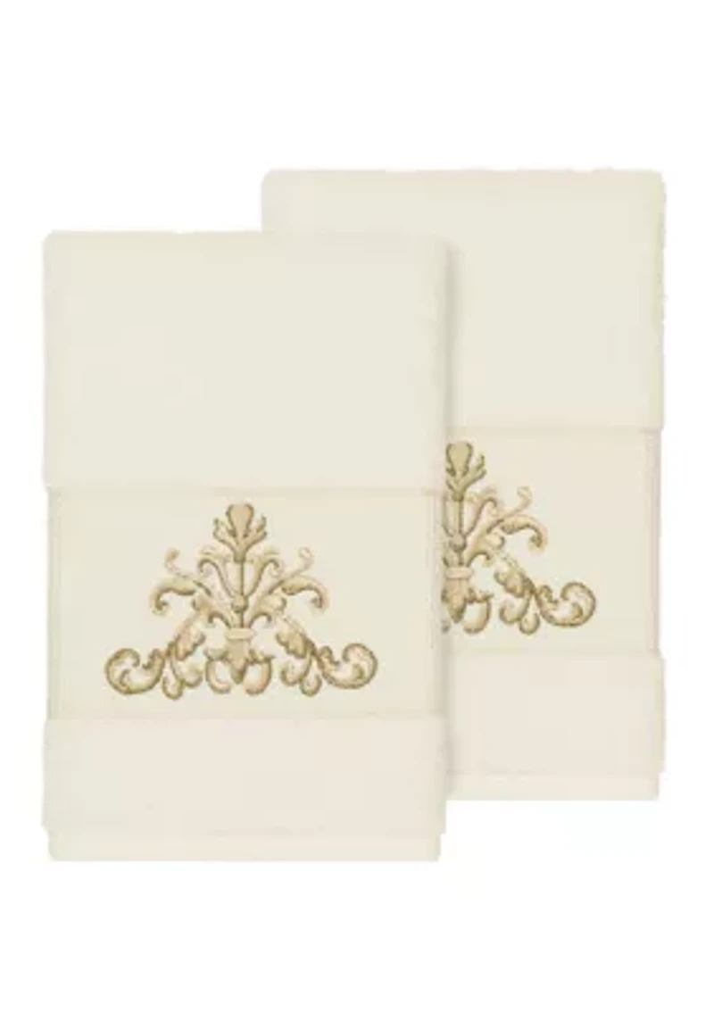 Scarlet 2 Piece Embellished Hand Towel Set