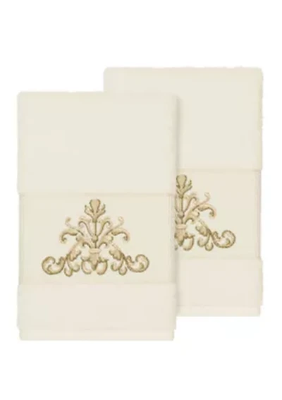 Scarlet 2 Piece Embellished Hand Towel Set