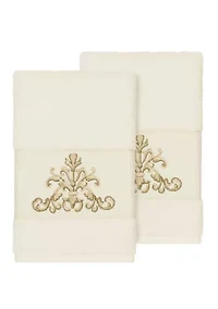 Scarlet 2 Piece Embellished Hand Towel Set