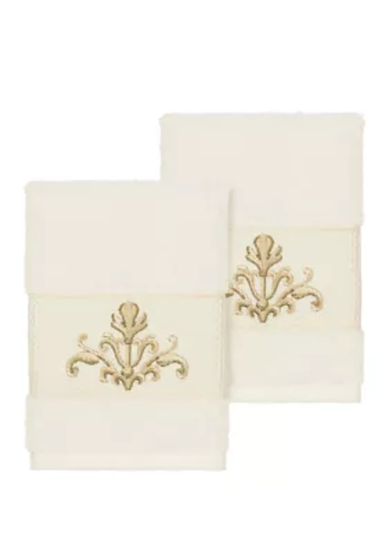 Scarlet 2 Piece Embellished Washcloth Set