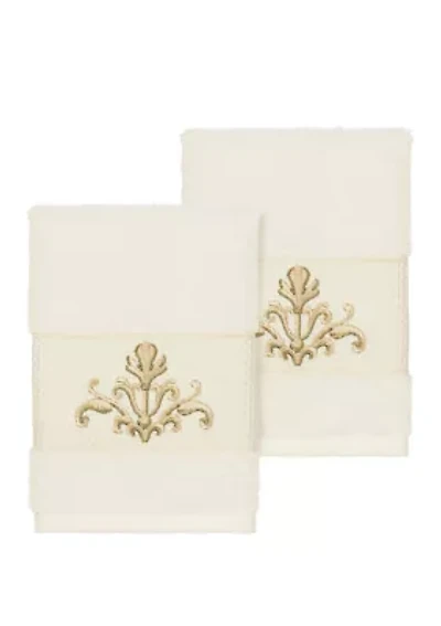 Scarlet 2 Piece Embellished Washcloth Set