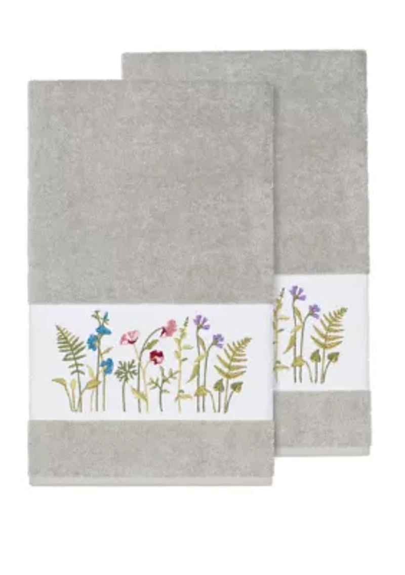 Serenity 2 Piece Embellished Bath Towel Set