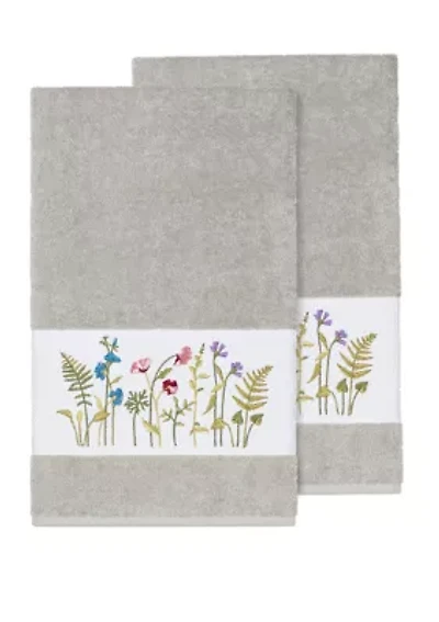 Serenity 2 Piece Embellished Bath Towel Set