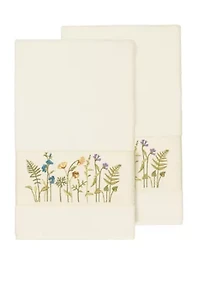 Serenity 2 Piece Embellished Bath Towel Set