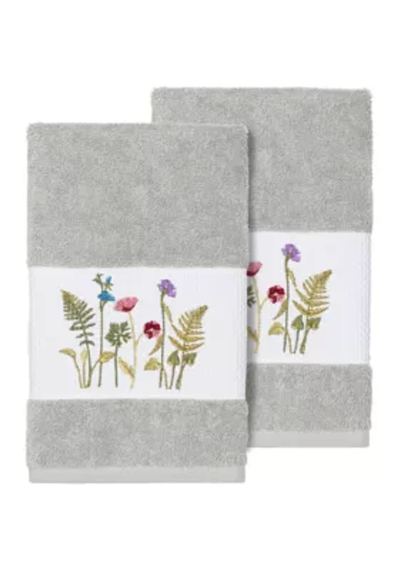Serenity 2 Piece Embellished Hand Towel Set