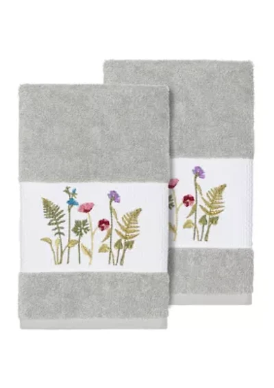 Serenity 2 Piece Embellished Hand Towel Set