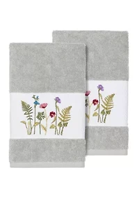 Serenity 2 Piece Embellished Hand Towel Set