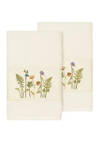 Serenity 2 Piece Embellished Hand Towel Set