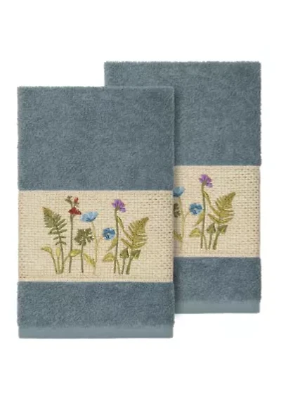 Serenity 2 Piece Embellished Hand Towel Set