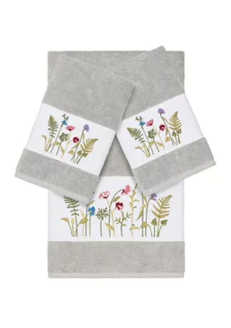 Serenity 3 Piece Embellished Towel Set