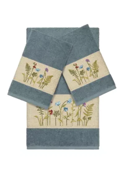 Serenity 3 Piece Embellished Towel Set