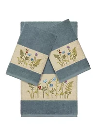 Serenity 3 Piece Embellished Towel Set