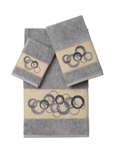 Annabelle 3 Piece Embellished Towel Set
