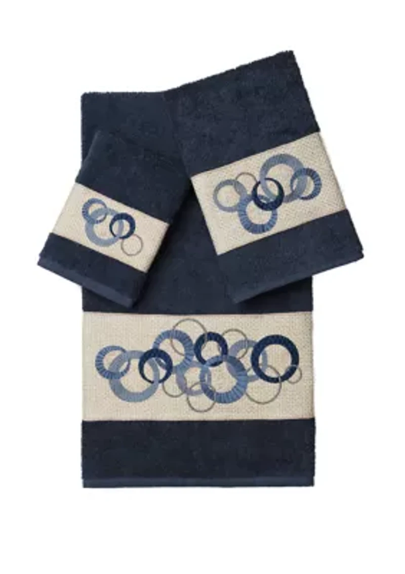 Annabelle 3 Piece Embellished Towel Set