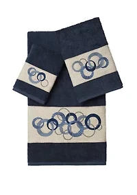 Annabelle 3 Piece Embellished Towel Set