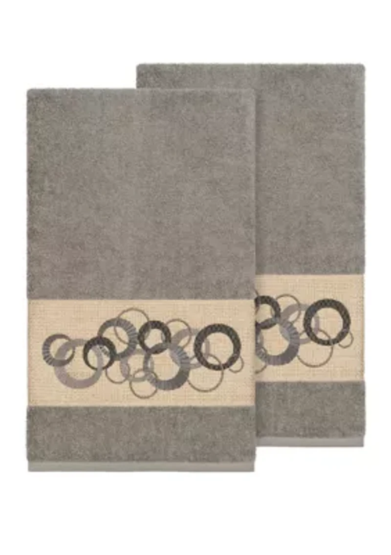 Annabelle Set of 2 Embellished Bath Towels