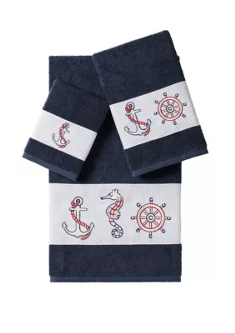 Easton 3 Piece Embellished Towel Set
