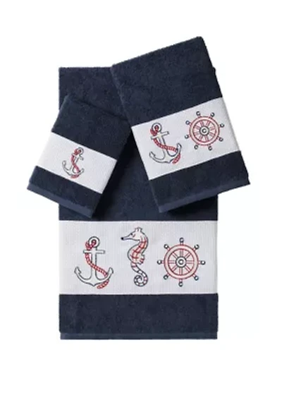 Easton 3 Piece Embellished Towel Set