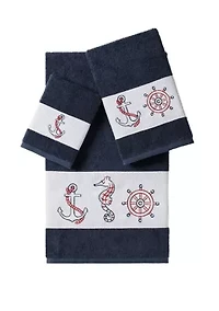 Easton 3 Piece Embellished Towel Set