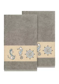 Easton Set of 2 Embellished Bath Towels