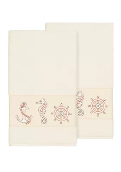 Easton Set of 2 Embellished Bath Towels