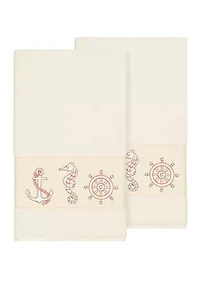 Easton Set of 2 Embellished Bath Towels