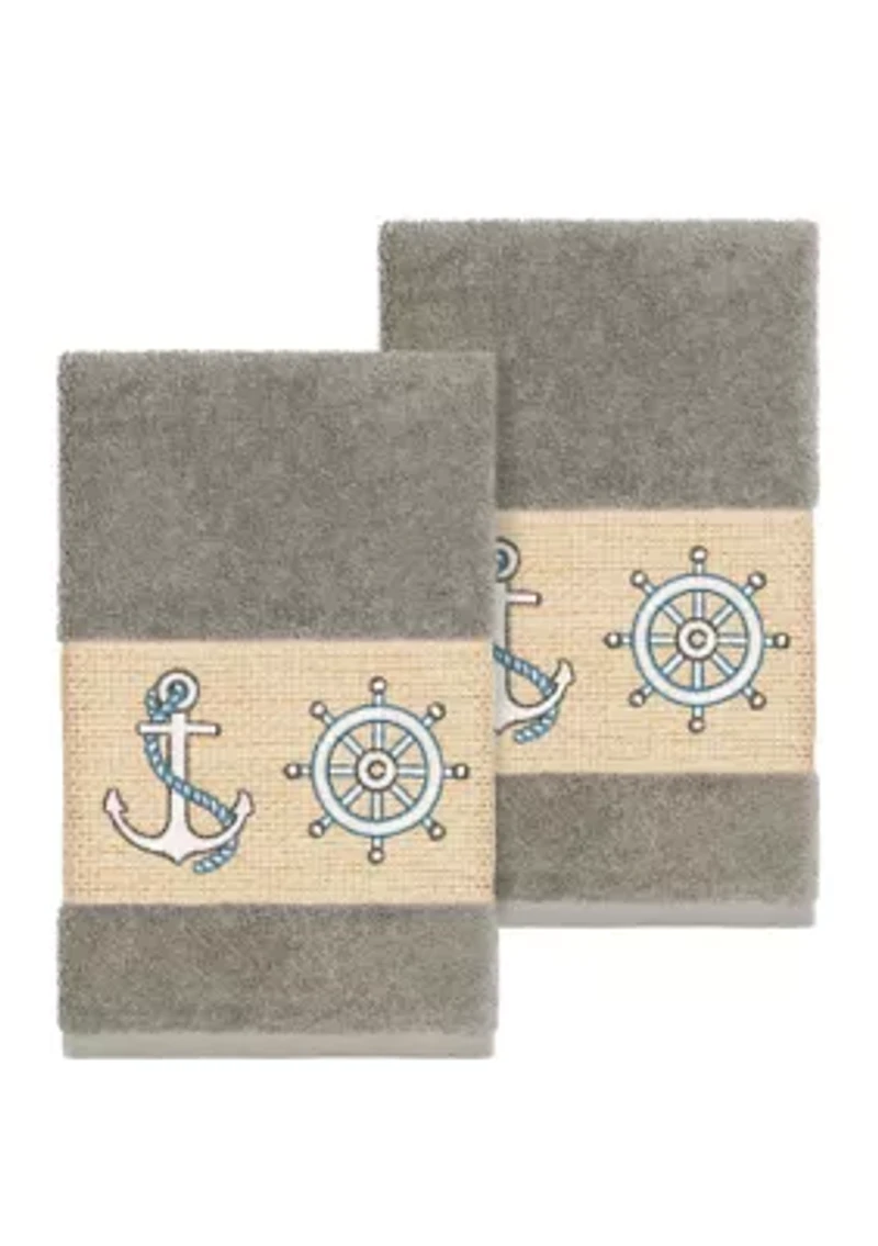 Easton Set of 2 Embellished Hand Towels