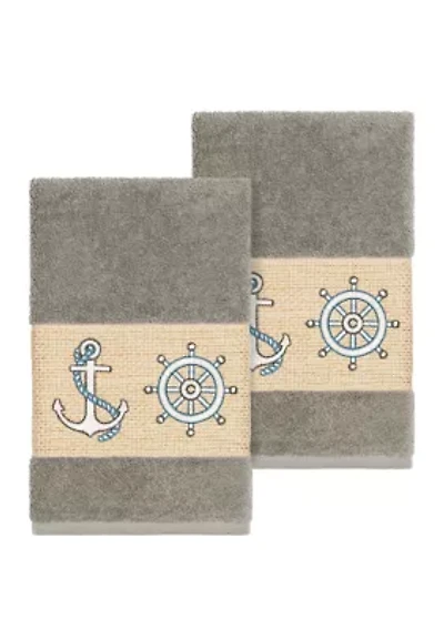 Easton Set of 2 Embellished Hand Towels