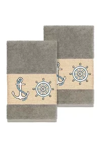 Easton Set of 2 Embellished Hand Towels