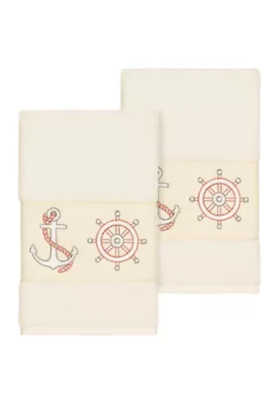 Easton Set of 2 Embellished Hand Towels