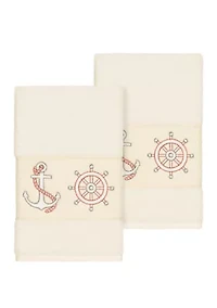 Easton Set of 2 Embellished Hand Towels