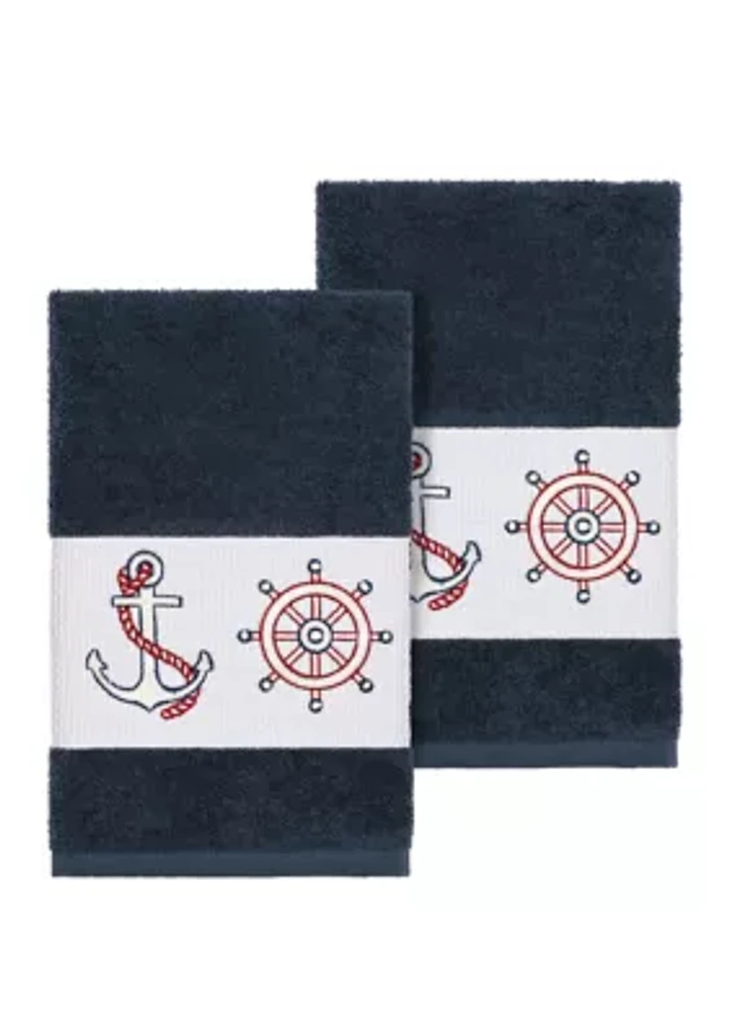 Easton Set of 2 Embellished Hand Towels