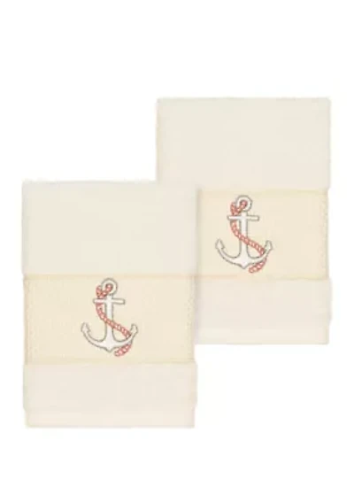 Easton Set of 2 Embellished Washcloths