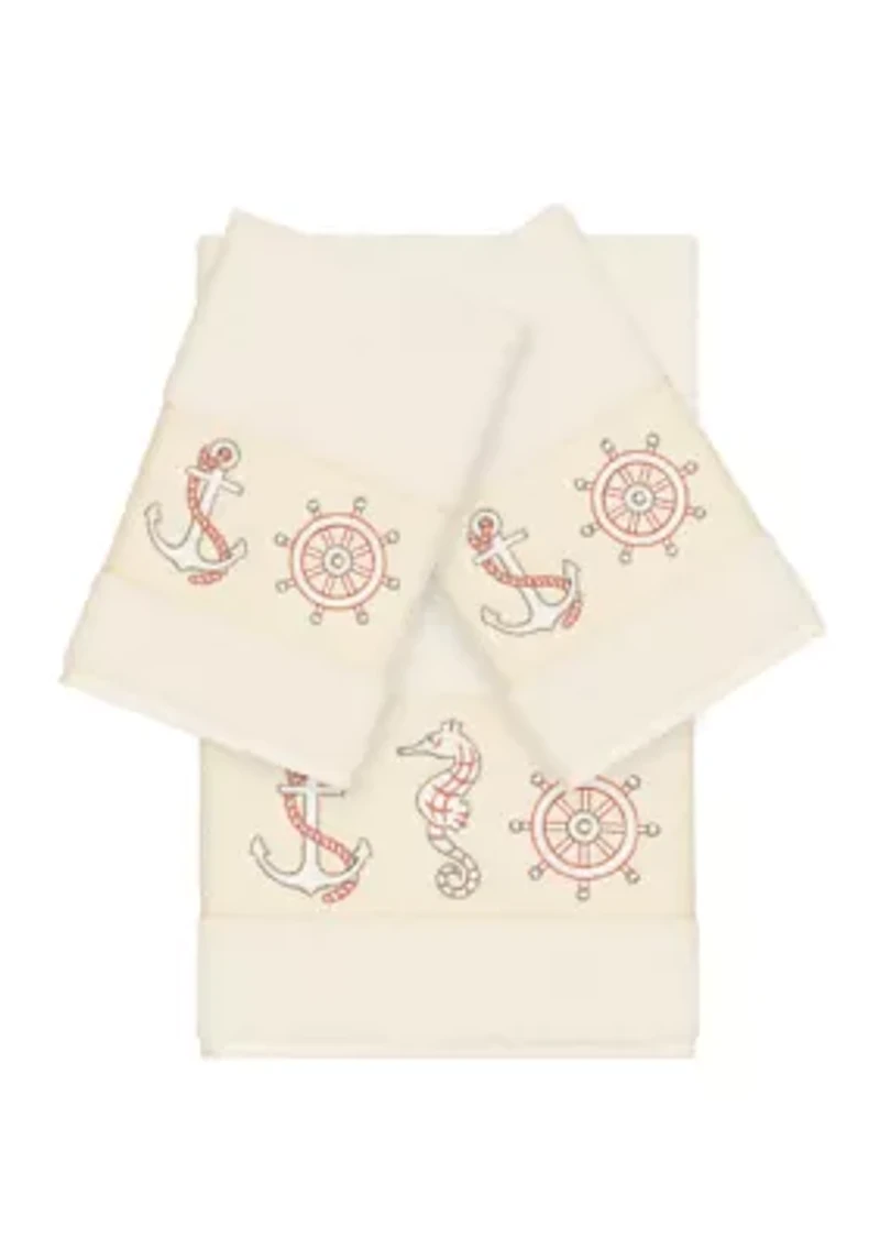 Easton 3 Piece Embellished Towel Set