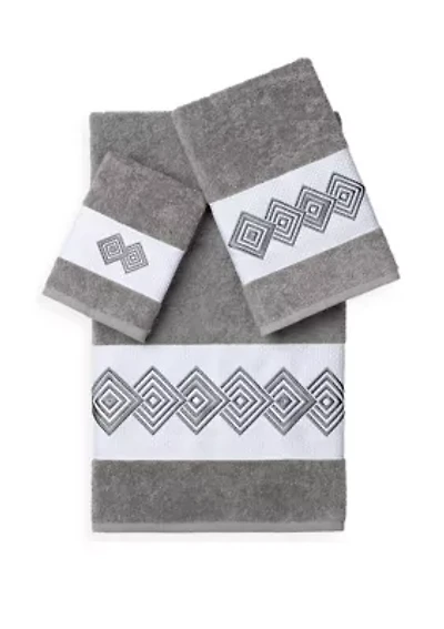 Noah 3 Piece Embellished Towel Set