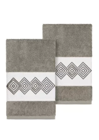 Noah Set of 2 Embellished Hand Towels