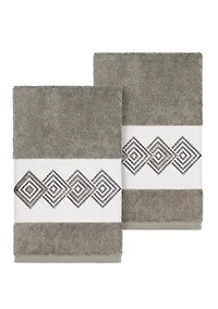 Noah Set of 2 Embellished Hand Towels