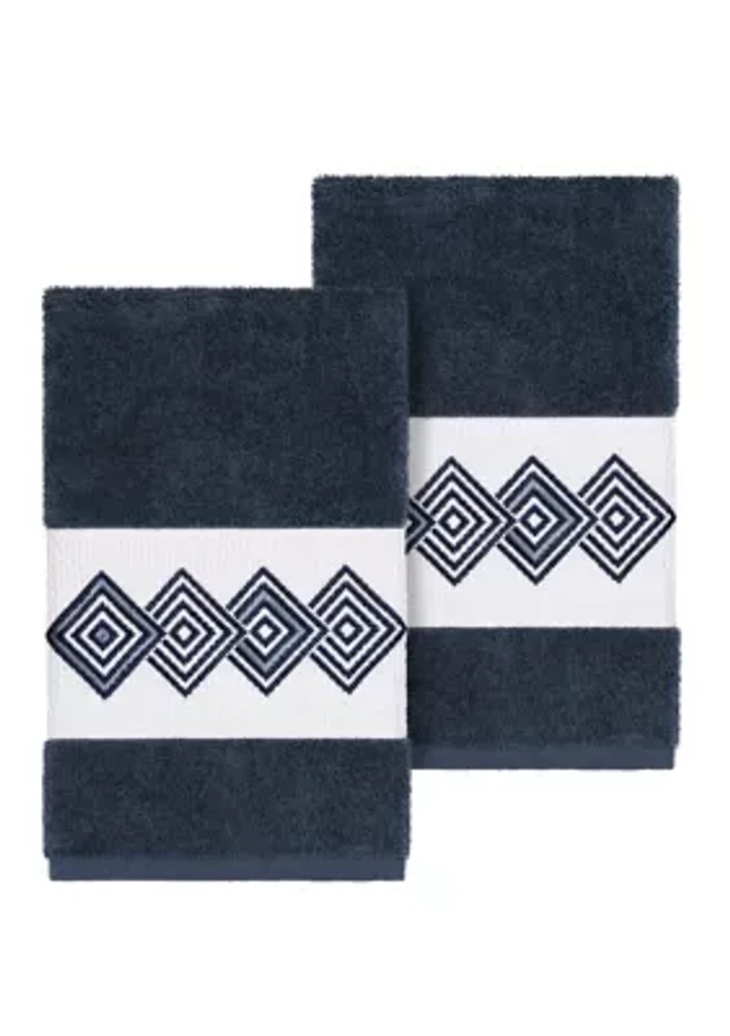 Noah Set of 2 Embellished Hand Towels