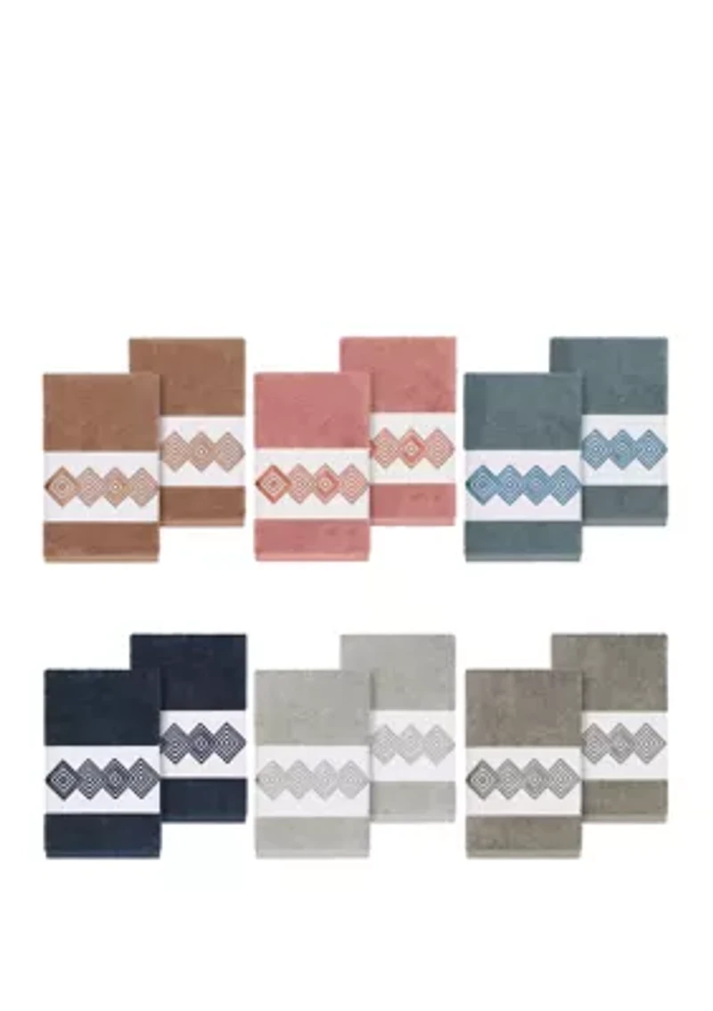 Noah Set of 2 Embellished Hand Towels