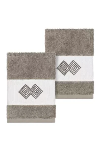 Noah Set of 2 Embellished Washcloths