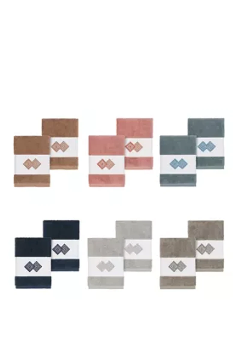 Noah Set of 2 Embellished Washcloths