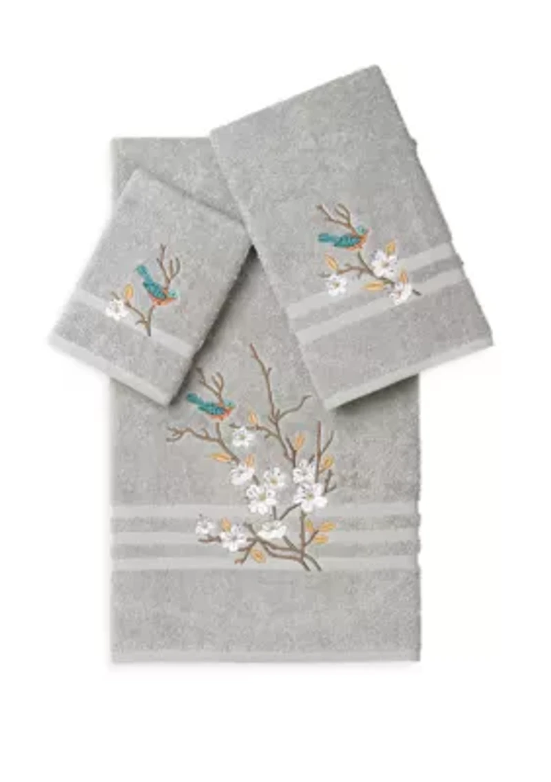 Spring Time 3 Piece Embellished Towel Set