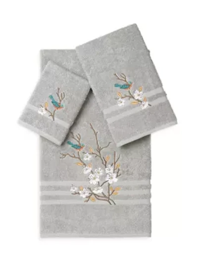 Spring Time 3 Piece Embellished Towel Set
