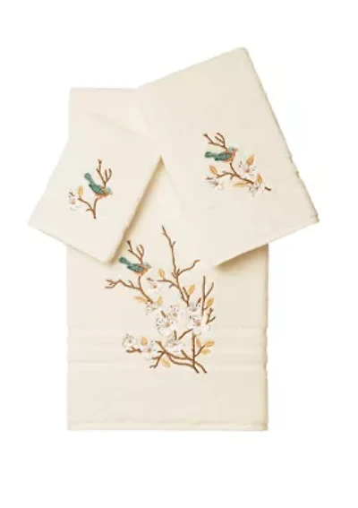 Spring Time 3 Piece Embellished Towel Set