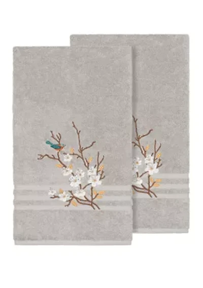 Spring Time Set of 2 Embellished Bath Towels