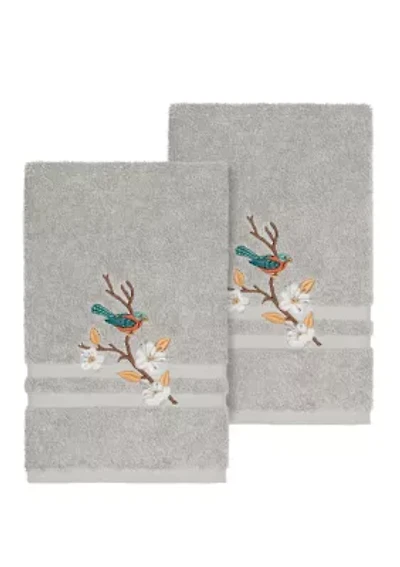 Spring Time Set of 2 Embellished Hand Towels