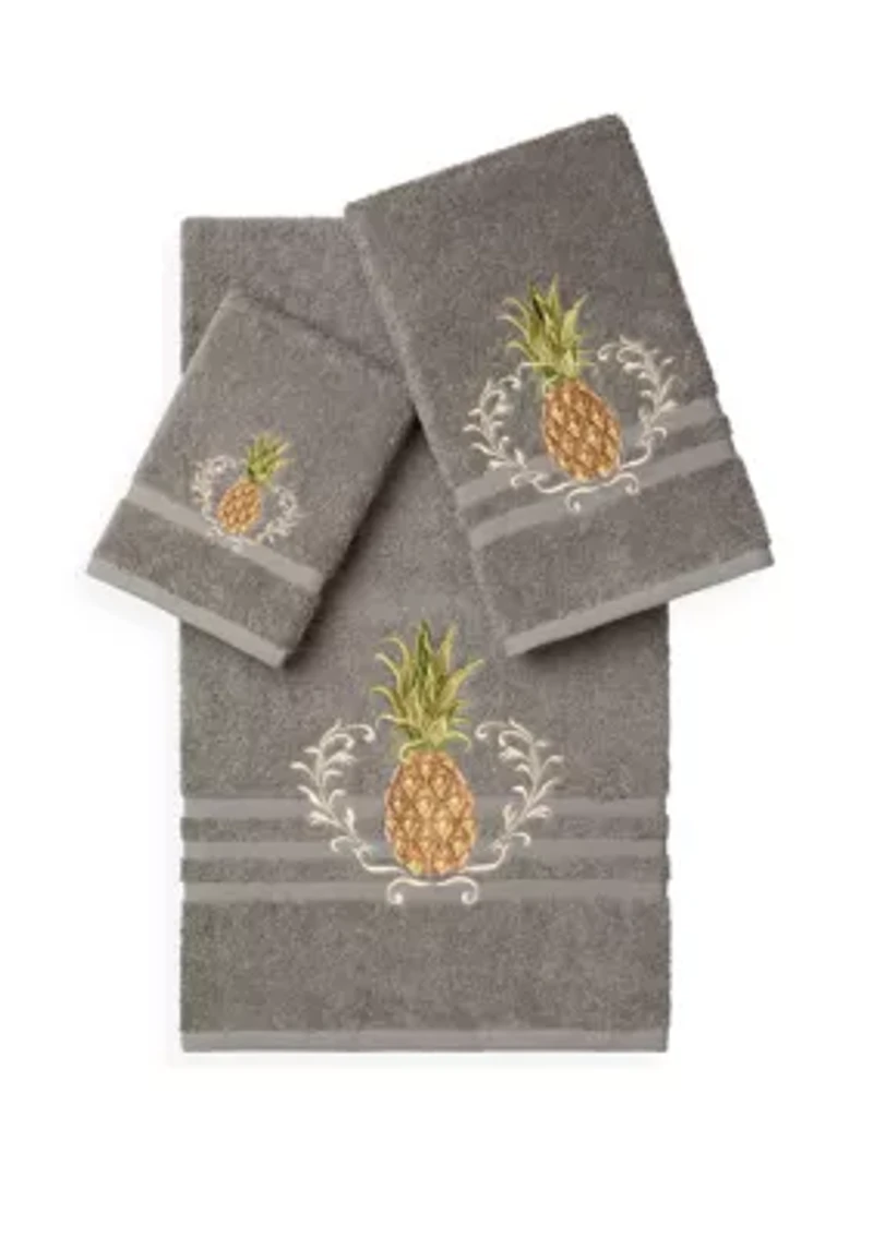 Welcome 3 Piece Embellished Towel Set