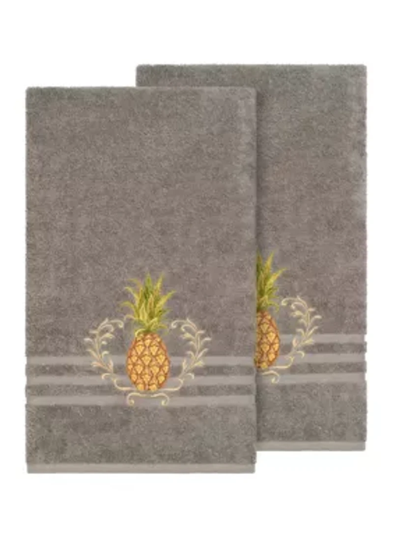 Welcome 2 Piece Embellished Bath Towel Set