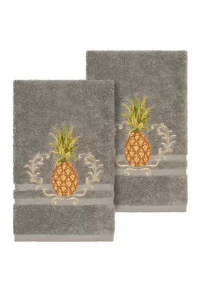 Welcome 2 Piece Embellished Hand Towel Set