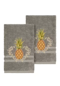 Welcome 2 Piece Embellished Hand Towel Set